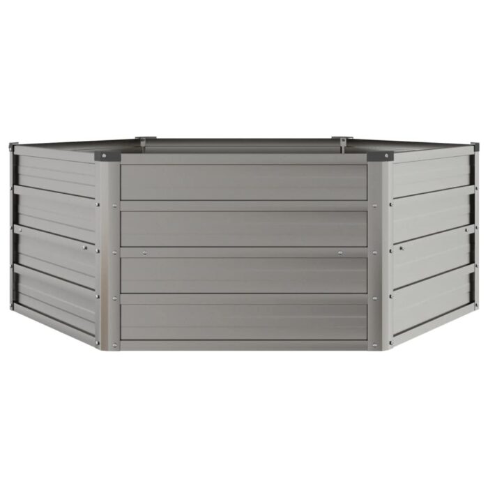 Lit surélevé de jardin rouillé 129x129x45 cm acier corten – Image 2