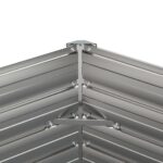 Lit surélevé de jardin rouillé 129x129x45 cm acier corten – Image 3