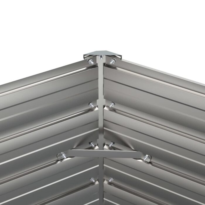 Lit surélevé de jardin rouillé 129x129x45 cm acier corten – Image 3