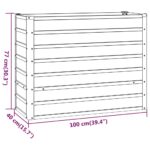 Lit surélevé de jardin rouillé 100x40x77 cm acier corten – Image 6