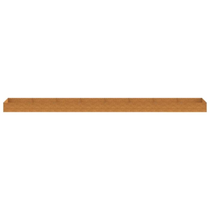 Lit surélevé de jardin 770 x 100 x 36 cm acier corten – Image 2