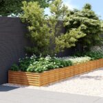Lit surélevé de jardin 770 x 100 x 36 cm acier corten