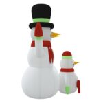 Famille de bonhommes de neige gonflable avec LED 360 cm – Image 3