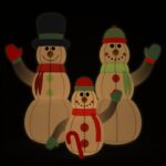 Famille de bonhommes de neige gonflable avec LED 500 cm – Image 2