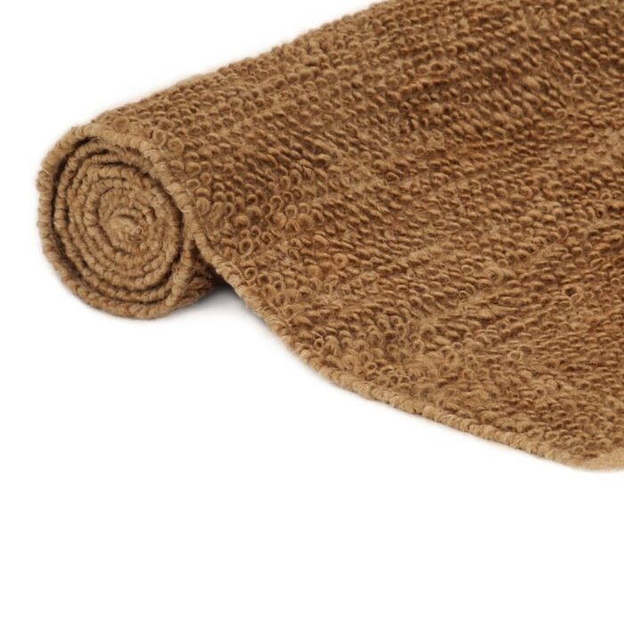 Tapis à poils bouclés fait à la main 120x180 cm Jute et coton – Image 2