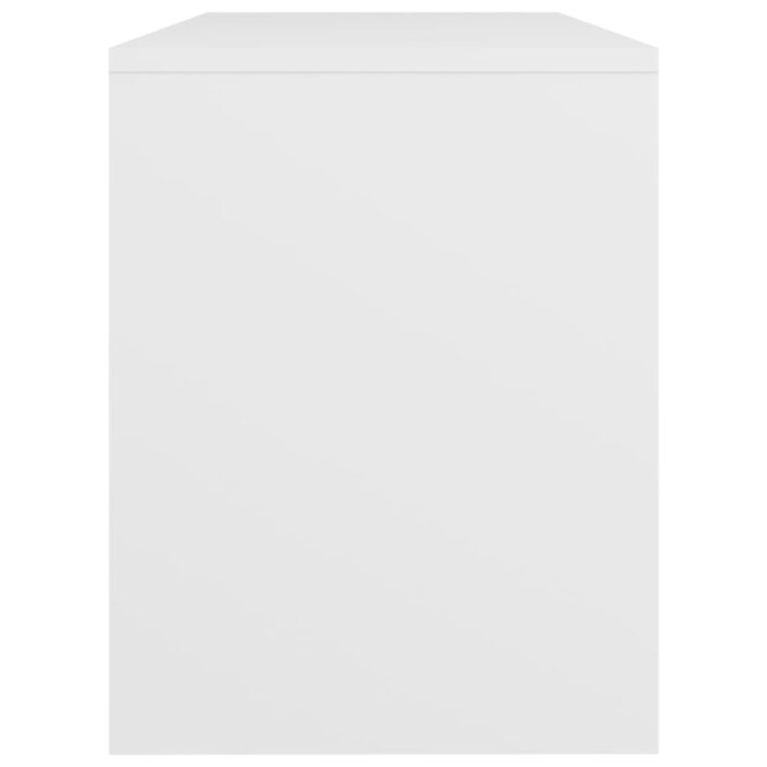 Tabouret de toilette Blanc 70x35x45 cm Bois d'ingénierie – Image 3