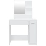 Coiffeuse avec miroir blanc 86,5x35x136 cm – Image 4