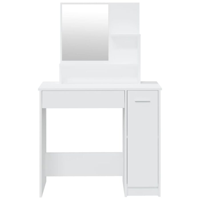 Coiffeuse avec miroir blanc 86,5x35x136 cm – Image 4