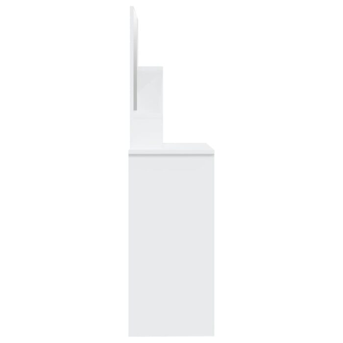 Coiffeuse avec miroir blanc 86,5x35x136 cm – Image 6