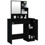 Coiffeuse avec miroir noir 86,5x35x136 cm – Image 3