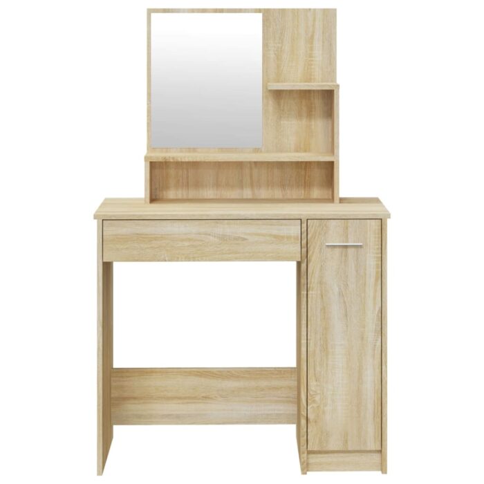 Coiffeuse avec miroir chêne sonoma 86,5x35x136 cm – Image 4