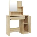 Coiffeuse avec miroir chêne sonoma 86,5x35x136 cm – Image 5