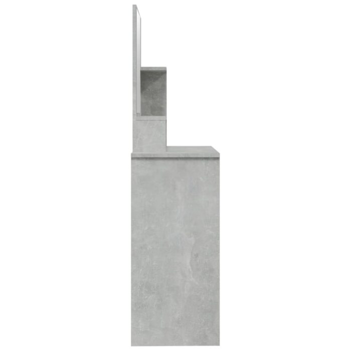 Coiffeuse avec miroir Gris béton 86,5x35x136 cm – Image 6