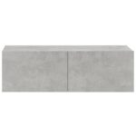 Meubles TV 2 pcs Gris béton 100x30x30 cm Bois d'ingénierie – Image 4