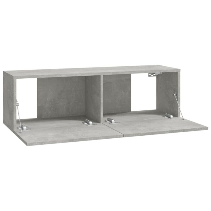 Meubles TV 2 pcs Gris béton 100x30x30 cm Bois d'ingénierie – Image 5