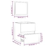 Armoire de salle de bain avec miroir blanc bois d'ingénierie – Image 7