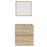 Armoire de bain avec miroir chêne sonoma bois d'ingénierie – Image 3