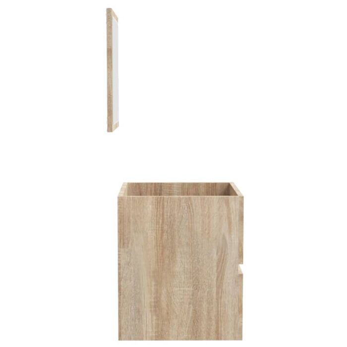 Armoire de bain avec miroir chêne sonoma bois d'ingénierie – Image 5