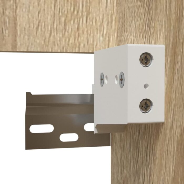 Armoire de bain avec miroir chêne sonoma bois d'ingénierie – Image 6