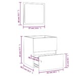 Armoire de bain avec miroir chêne sonoma bois d'ingénierie – Image 8