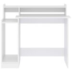 Bureau avec lumières LED Blanc 97x45x90 cm Bois d'ingénierie – Image 6
