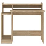 Bureau avec lumières LED Chêne 97x45x90 cm Bois d'ingénierie – Image 6