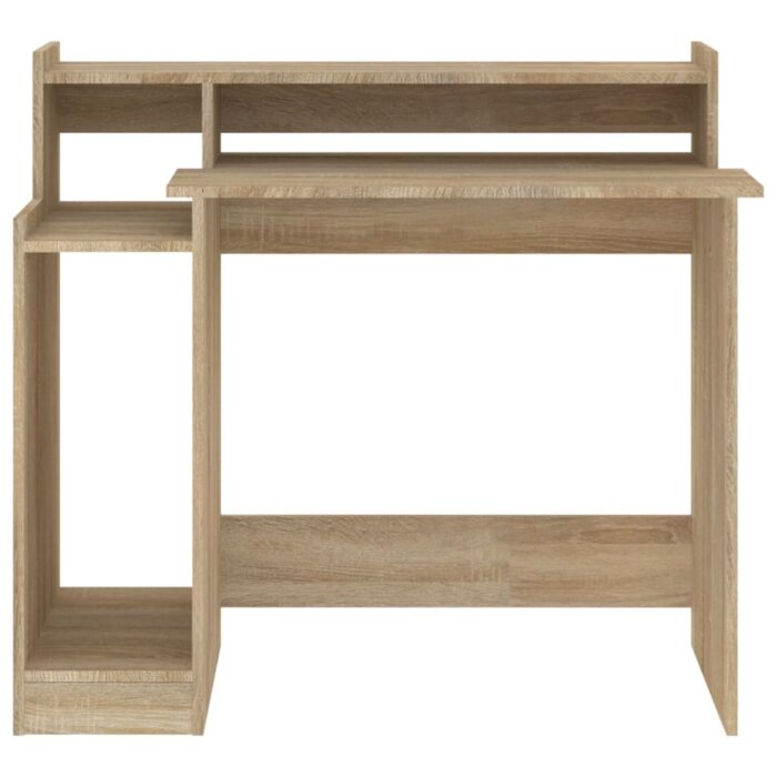 Bureau avec lumières LED Chêne 97x45x90 cm Bois d'ingénierie – Image 6
