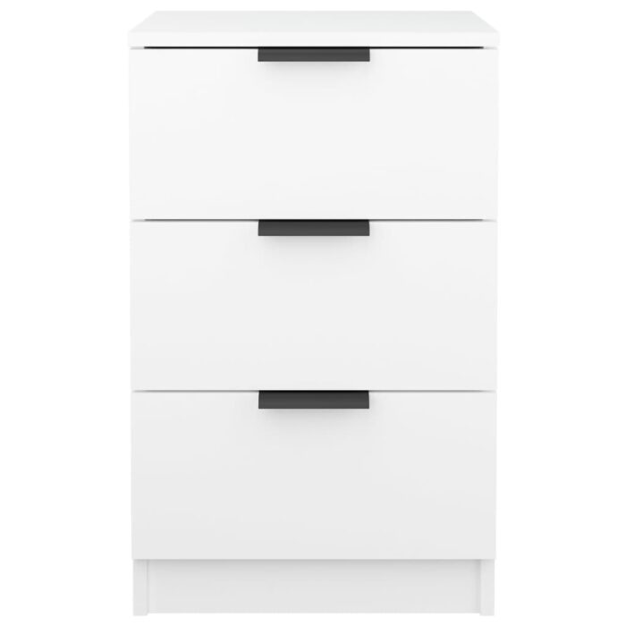 Table de chevet Blanc 40x36x65 cm – Image 4