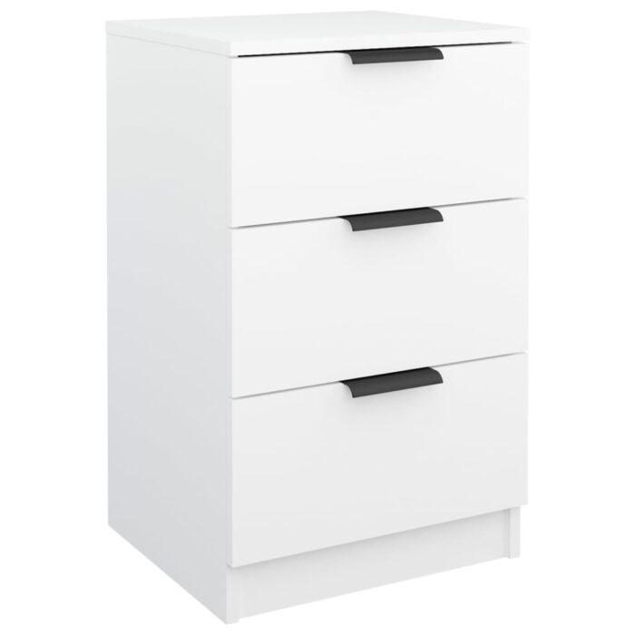 Tables de chevet 2 pcs Blanc 40x36x65 cm – Image 4