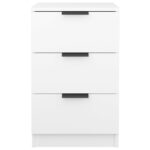 Tables de chevet 2 pcs Blanc 40x36x65 cm – Image 5