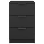 Table de chevet noir 40x36x65 cm – Image 5