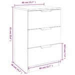 Table de chevet noir 40x36x65 cm – Image 8