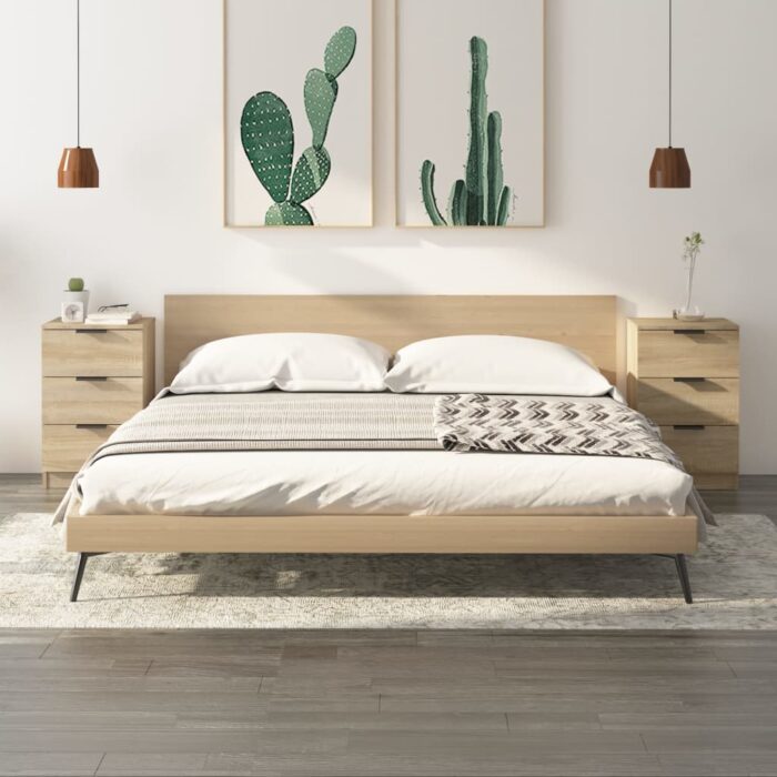 Tables de chevet 2 pcs Chêne sonoma 40x36x65 cm – Image 1