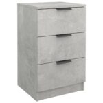 Tables de chevet 2 pcs Gris béton 40x36x65 cm – Image 4