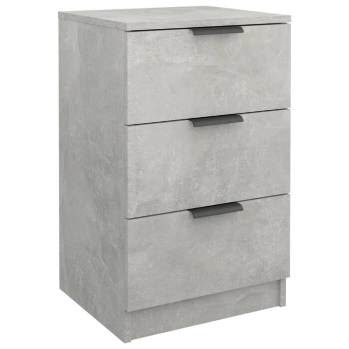 Tables de chevet 2 pcs Gris béton 40x36x65 cm – Image 4