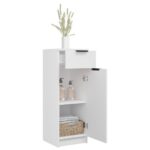Armoire de salle de bain blanc 32x34x90 cm bois d'ingénierie – Image 3