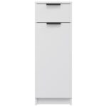 Armoire de salle de bain blanc 32x34x90 cm bois d'ingénierie – Image 4