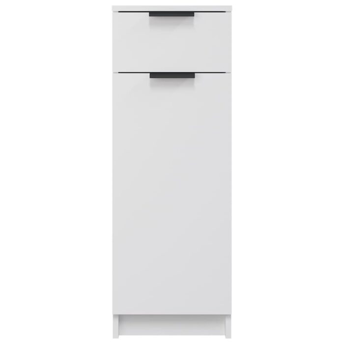 Armoire de salle de bain blanc 32x34x90 cm bois d'ingénierie – Image 4