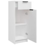 Armoire de salle de bain blanc 32x34x90 cm bois d'ingénierie – Image 6