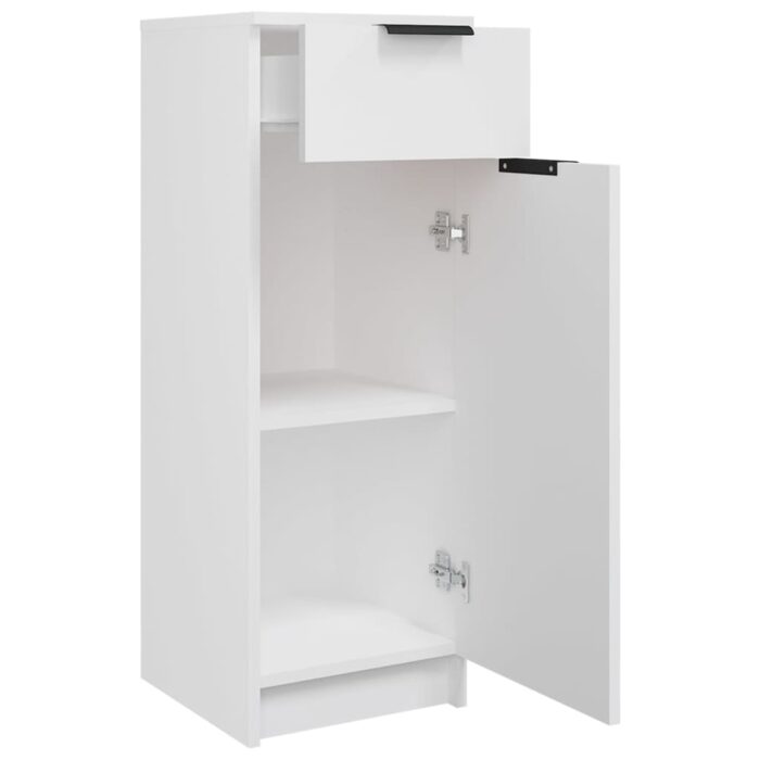 Armoire de salle de bain blanc 32x34x90 cm bois d'ingénierie – Image 6