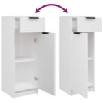 Armoire de salle de bain blanc 32x34x90 cm bois d'ingénierie – Image 7