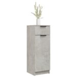 Armoire de salle de bain gris béton 32x34x90 cm – Image 2