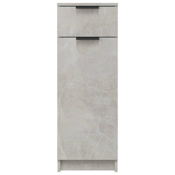 Armoire de salle de bain gris béton 32x34x90 cm – Image 4
