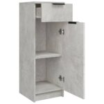 Armoire de salle de bain gris béton 32x34x90 cm – Image 6