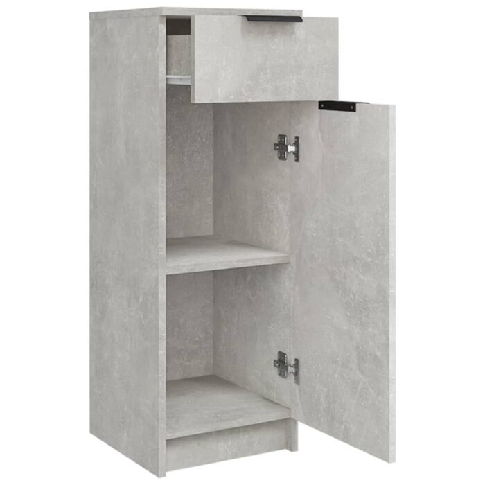 Armoire de salle de bain gris béton 32x34x90 cm – Image 6