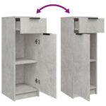 Armoire de salle de bain gris béton 32x34x90 cm – Image 7