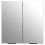 Armoire à miroir de salle de bain Blanc 64x20x67 cm – Image 4