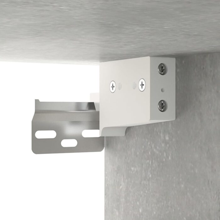 Armoire à miroir de salle de bain Gris béton 64x20x67 cm – Image 6