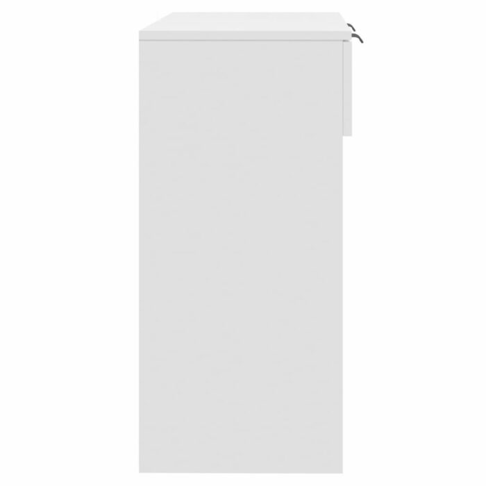 Table console Blanc 90x36x75 cm Bois d'ingénierie – Image 5