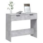 Table console Gris béton 90x36x75 cm Bois d'ingénierie – Image 2